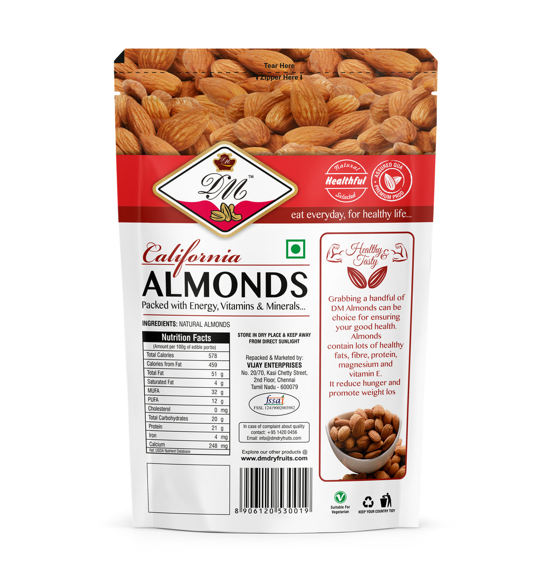 California Almonds - 190 g