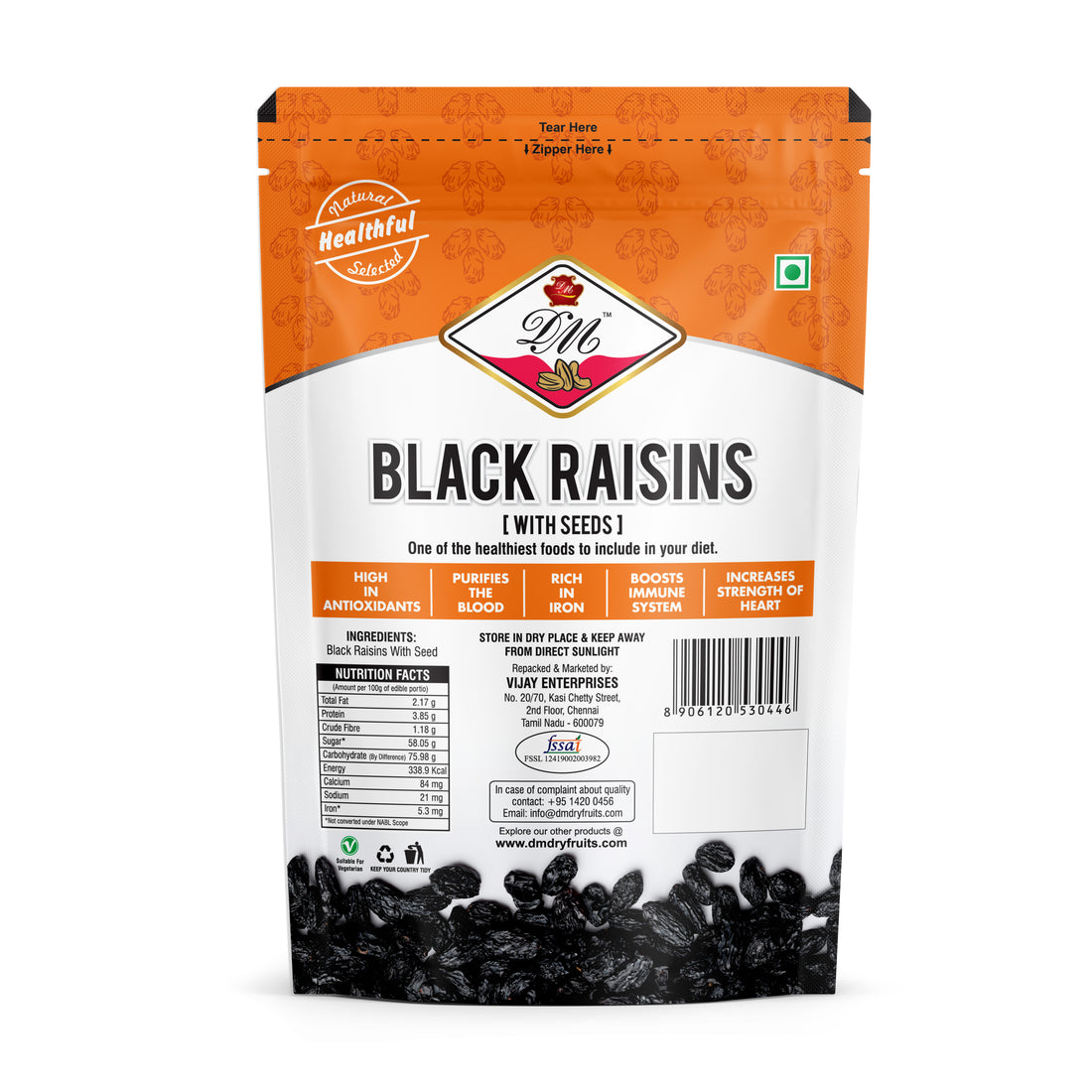 Black Raisins (Seed) - 200 g