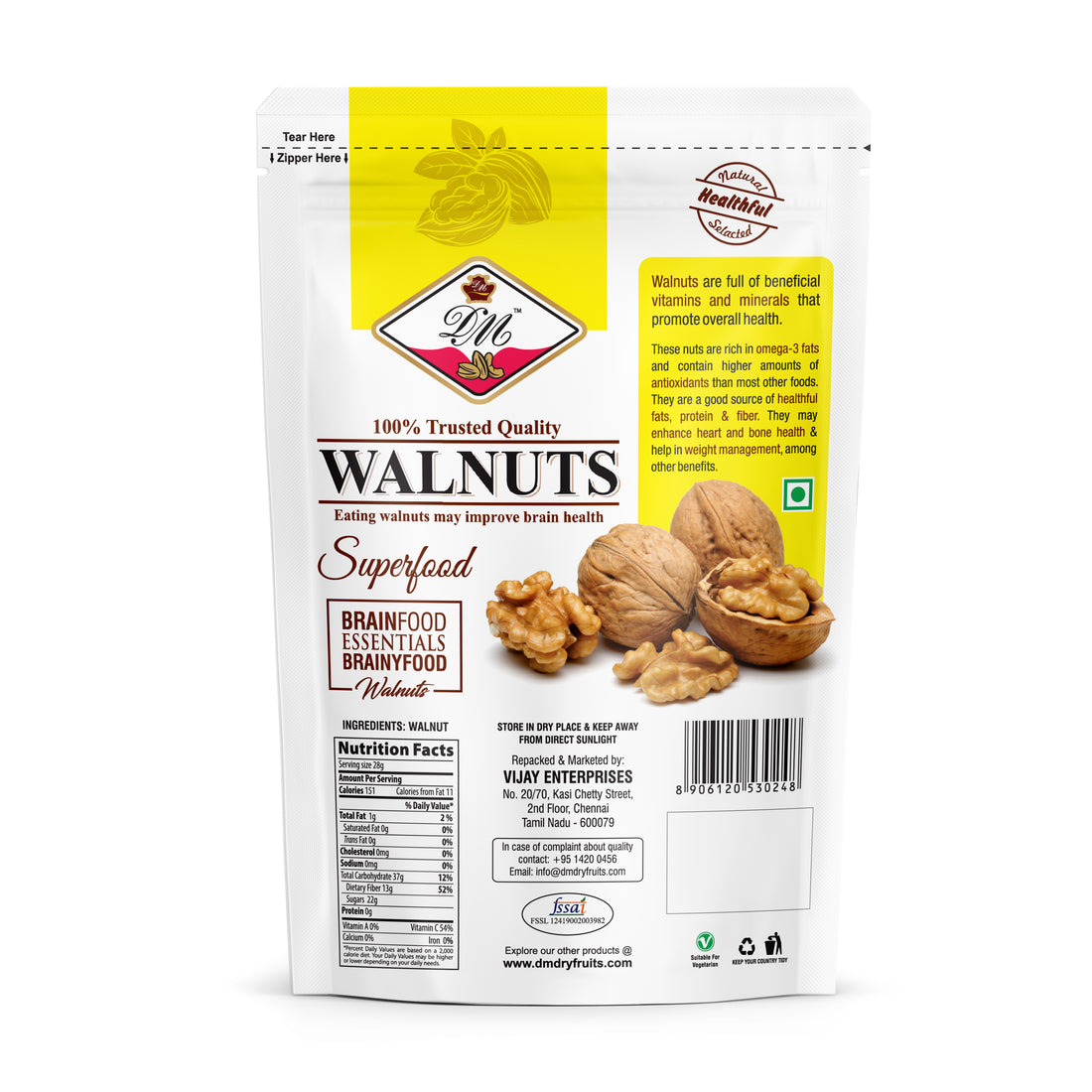 Premium Walnut Kernels -200 g